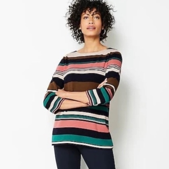 J. Jill Tops - J.Jill striped 3/4 sleeve top